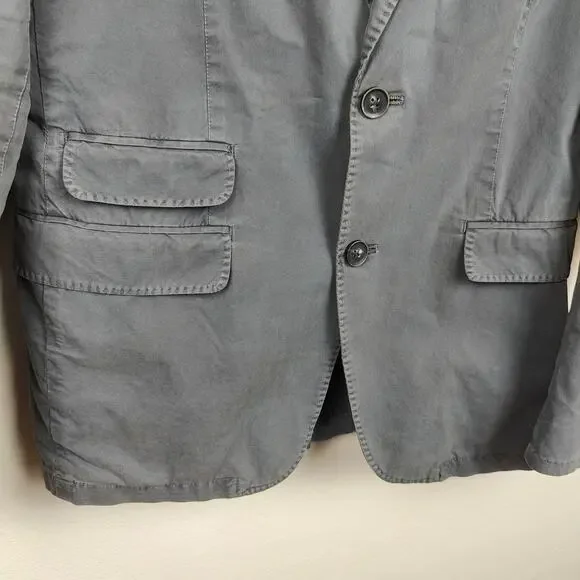 John Varvatos Star USA Blazer Mens 40R Blue Cotton Unstructured Lightweight